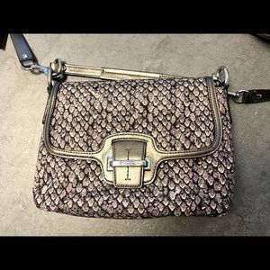 New coach python pattern two way crossbody bag